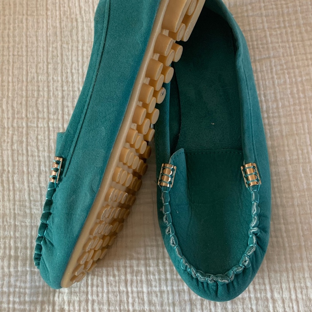 Teal Loafers for Women - Picture 2 of 4
